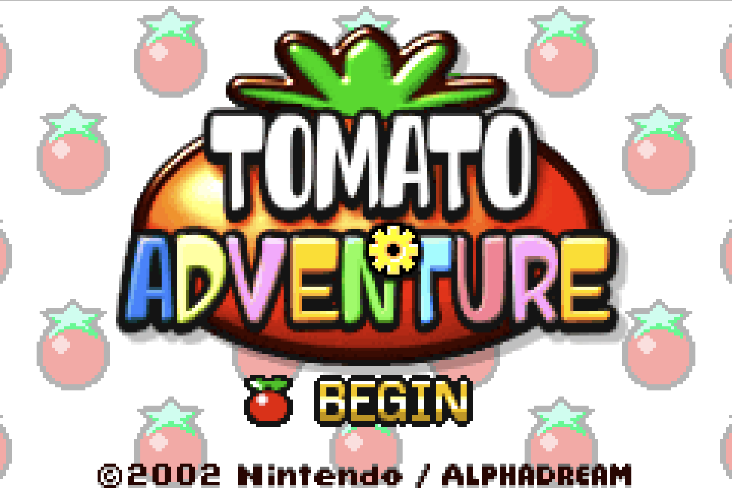 Tomato Adventure title screen